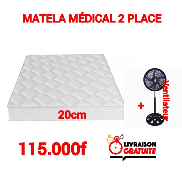 Matelas médical 2 places + ventilateur