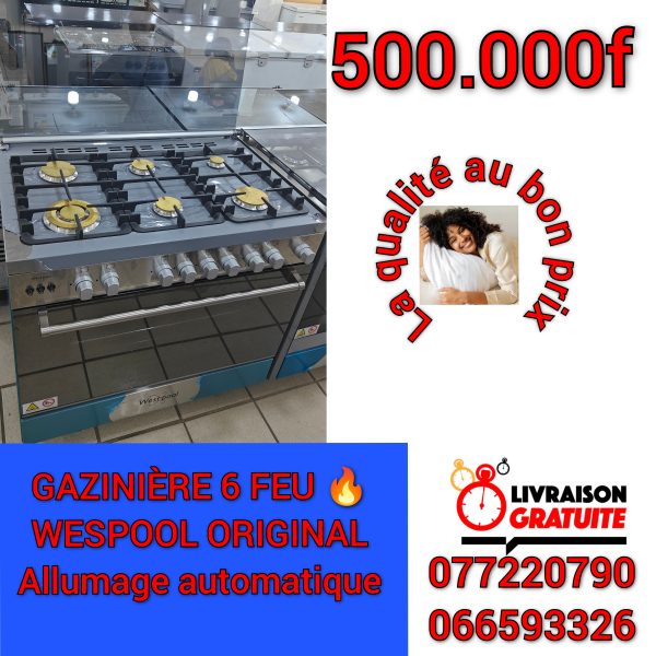 Gazinière 6 feux Wespool