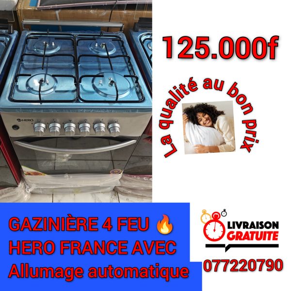 Gazinière 4 feux  Hero