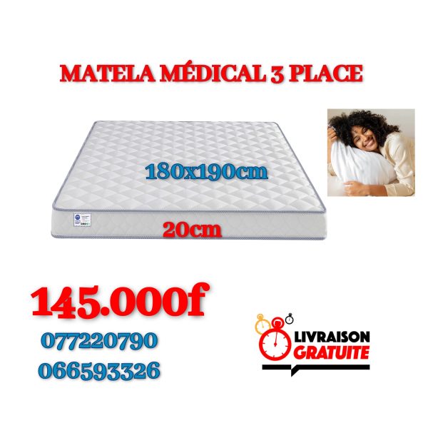 Matelas médical 3 places (20cm)