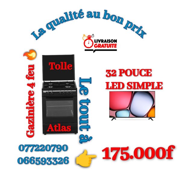 Gazinière+32 pouce LED