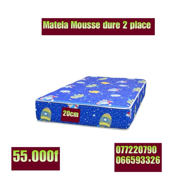Matelas mousse dure 2 places 20 cm