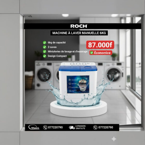 Machine à laver 6kg roch